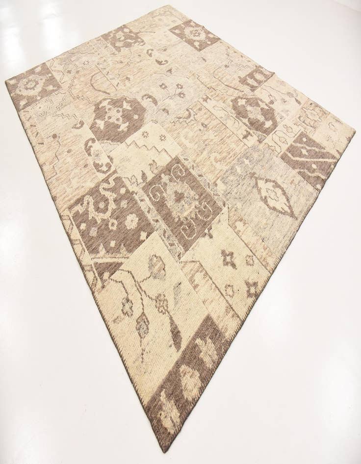 Detail image of 8' 2 x 9' 6  Hand Knotted Patchwork Wool Rug