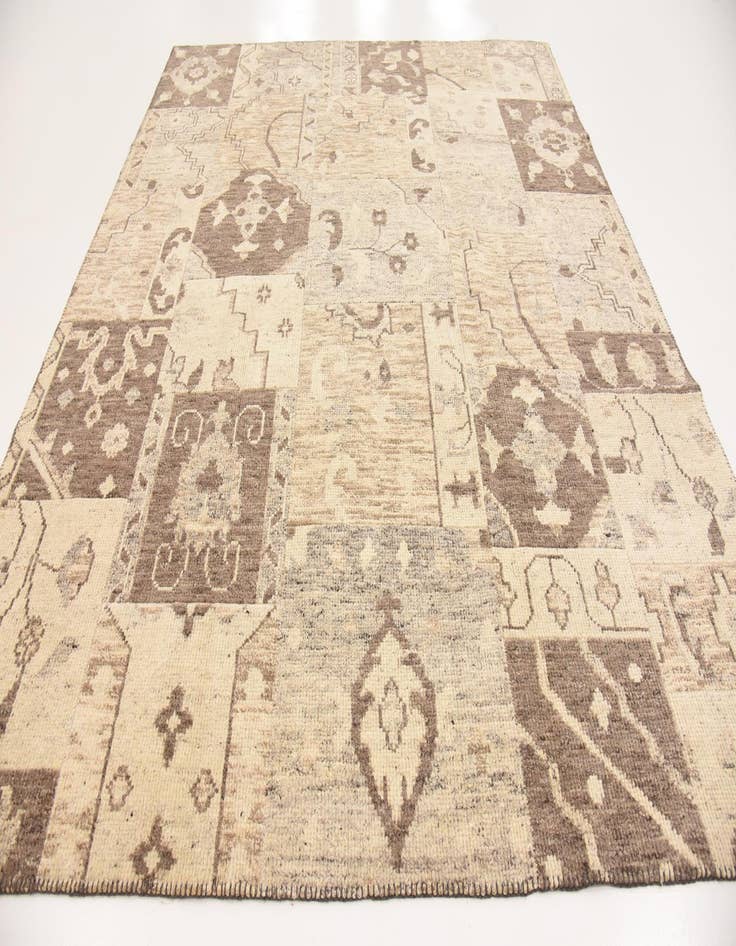 Detail image of 8' 2 x 9' 6  Hand Knotted Patchwork Wool Rug