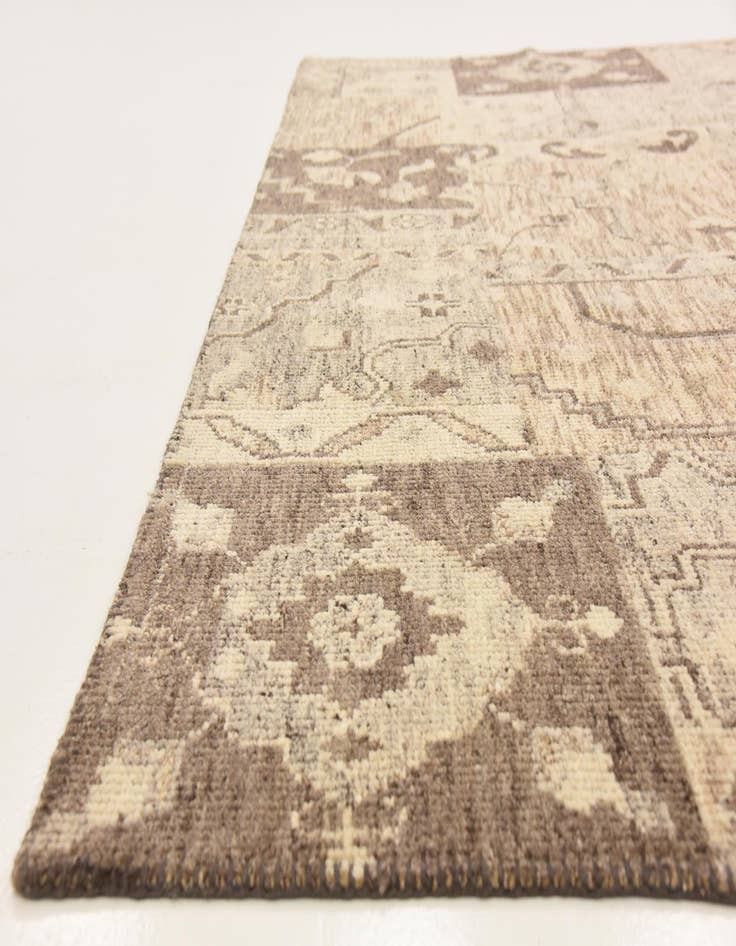 Detail image of 8' 2 x 9' 6  Hand Knotted Patchwork Wool Rug