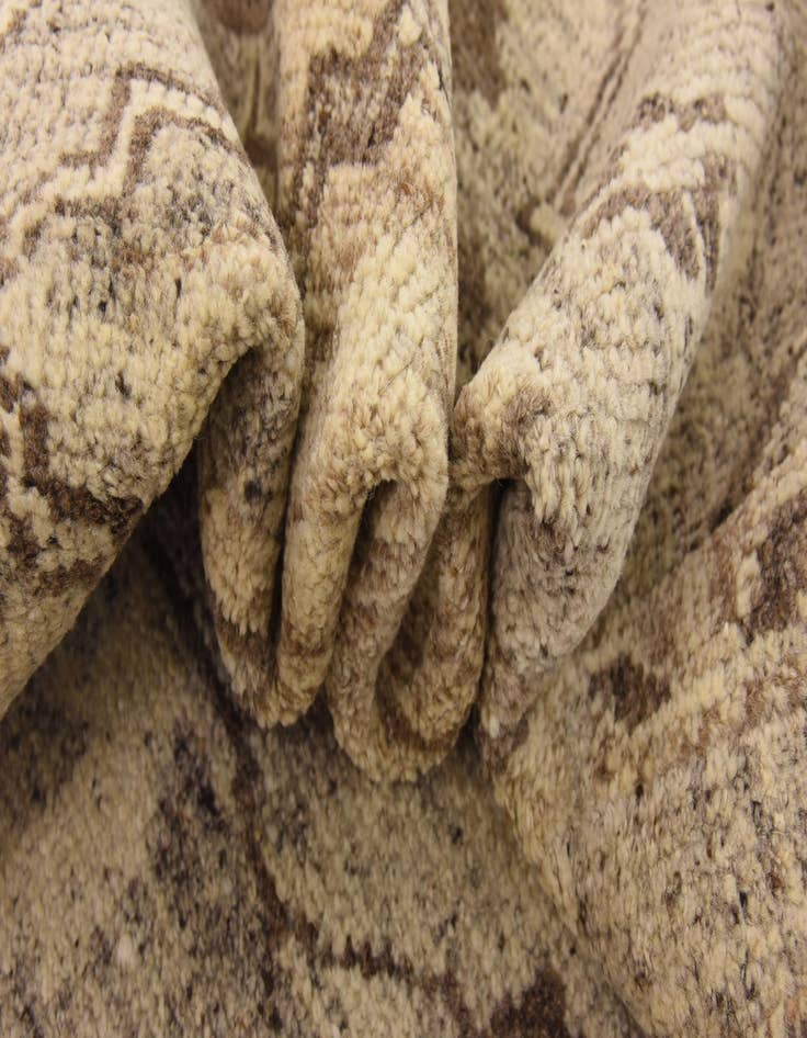 Detail image of 8' 2 x 9' 6  Hand Knotted Patchwork Wool Rug