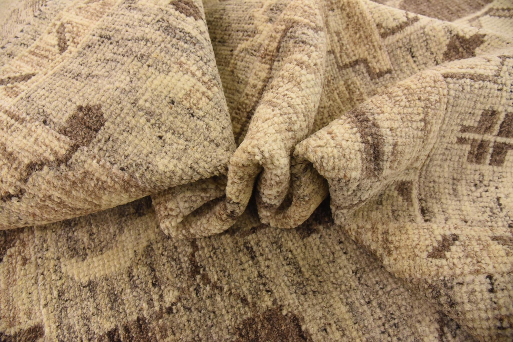 8' 2 x 9' 10 Hand Knotted Patchwork Wool Rug
