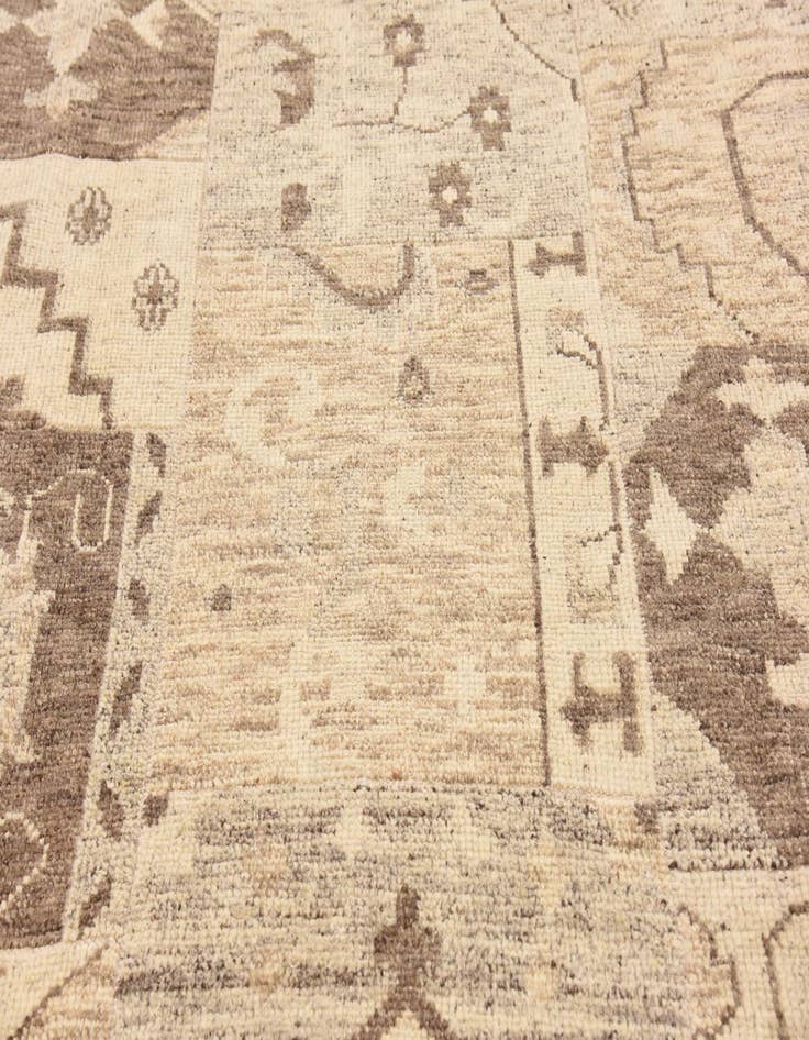 Detail image of 8' 4 x 9' 9  Hand Knotted Patchwork Wool Rug
