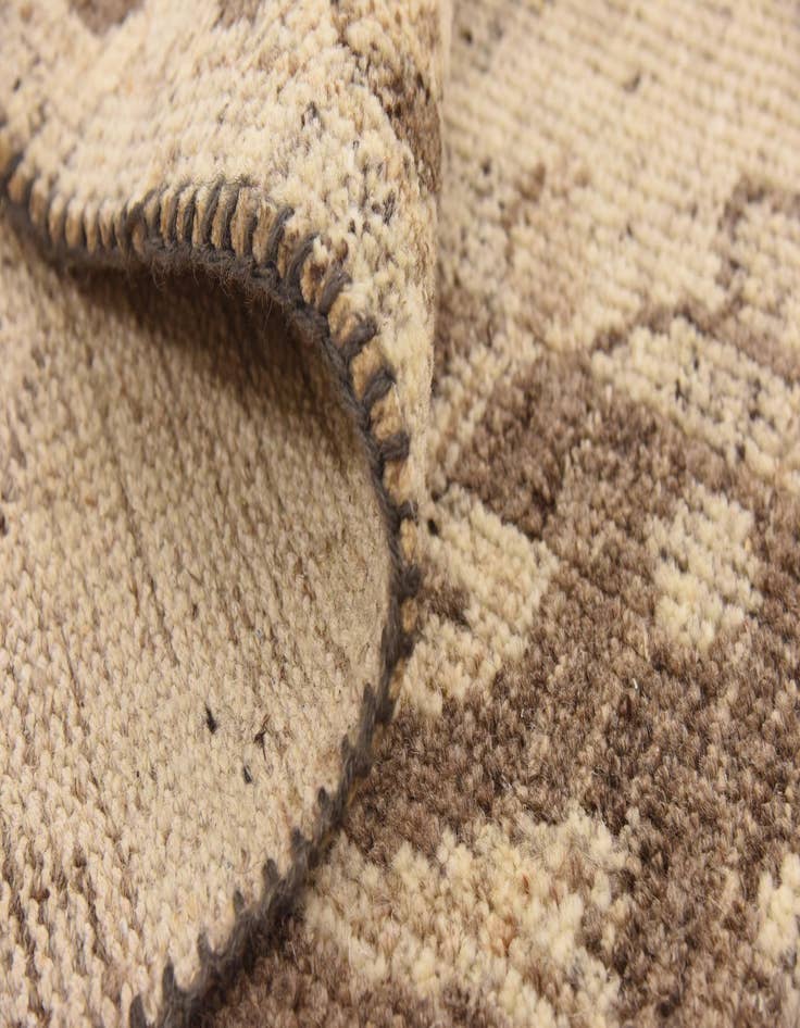 Detail image of 8' 4 x 9' 9  Hand Knotted Patchwork Wool Rug