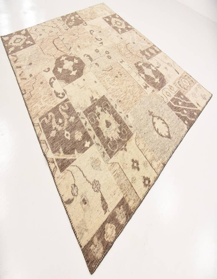 Detail image of 8' 2 x 9' 7  Hand Knotted Patchwork Wool Rug