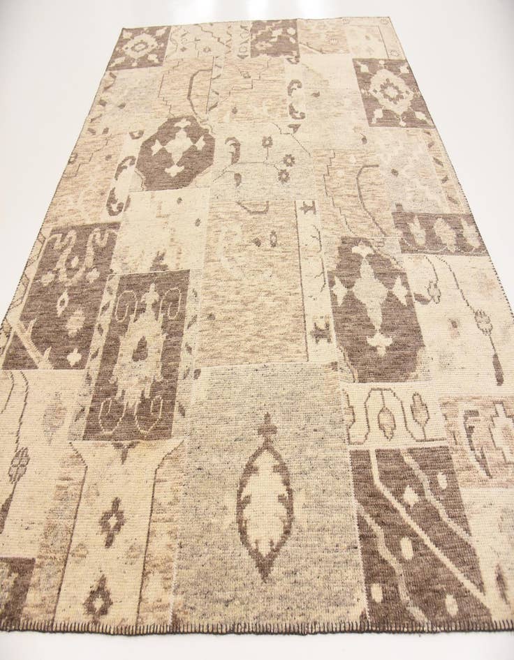 Detail image of 8' 2 x 9' 7  Hand Knotted Patchwork Wool Rug