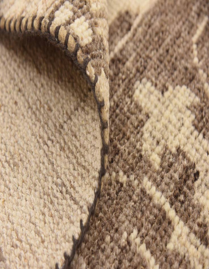 Detail image of 8' 2 x 9' 7  Hand Knotted Patchwork Wool Rug