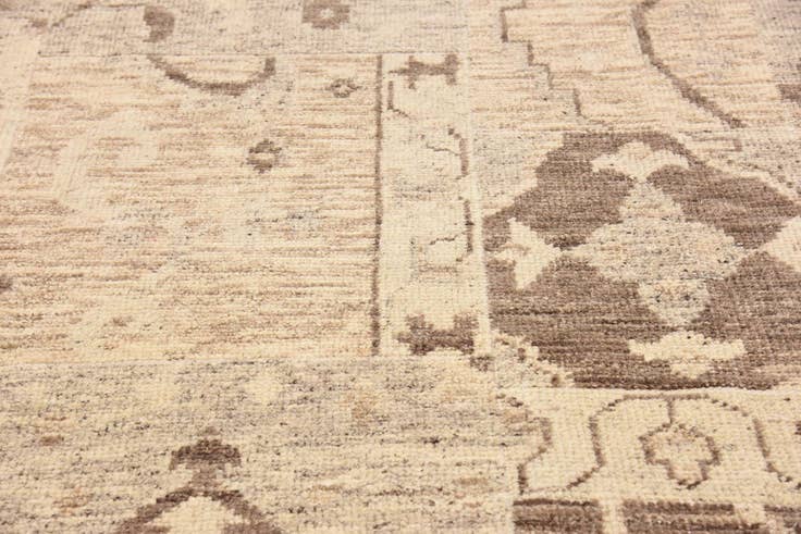 Detail image of 6' 7 x 9' 8 Hand Knotted Patchwork Wool Rug