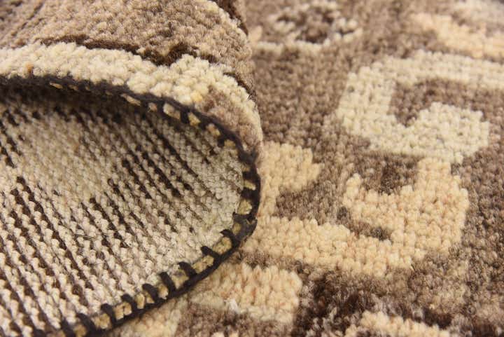 4' x 5' 8 Hand Knotted Patchwork Wool Rug