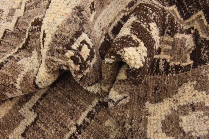 4' x 5' 8 Hand Knotted Patchwork Wool Rug