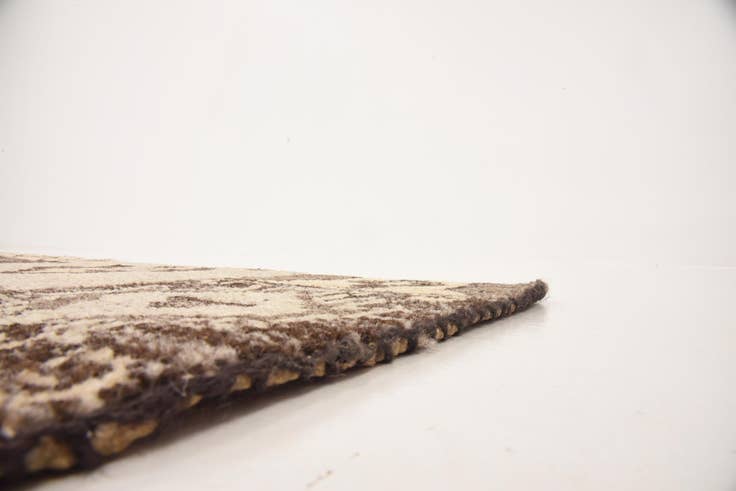 Detail image of 4' x 5' 8 Hand Knotted Patchwork Wool Rug