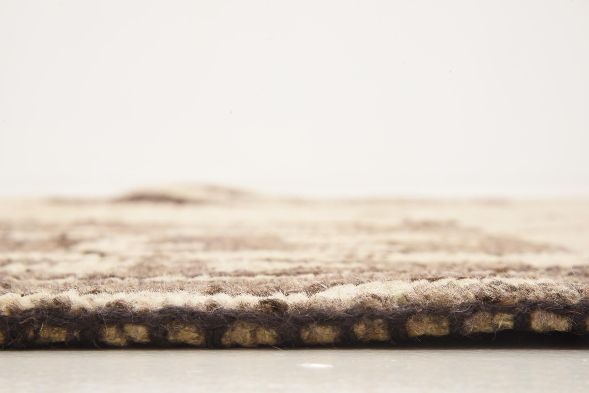 4' x 5' 8 Hand Knotted Patchwork Wool Rug