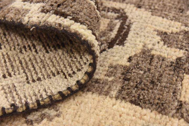 4' x 5' 8 Hand Knotted Patchwork Wool Rug