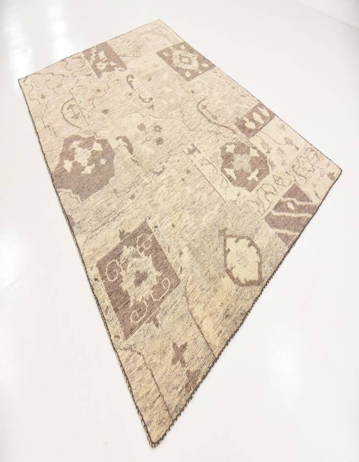 Detail image of 6' 8 x 9' 6  Hand Knotted Patchwork Wool Rug