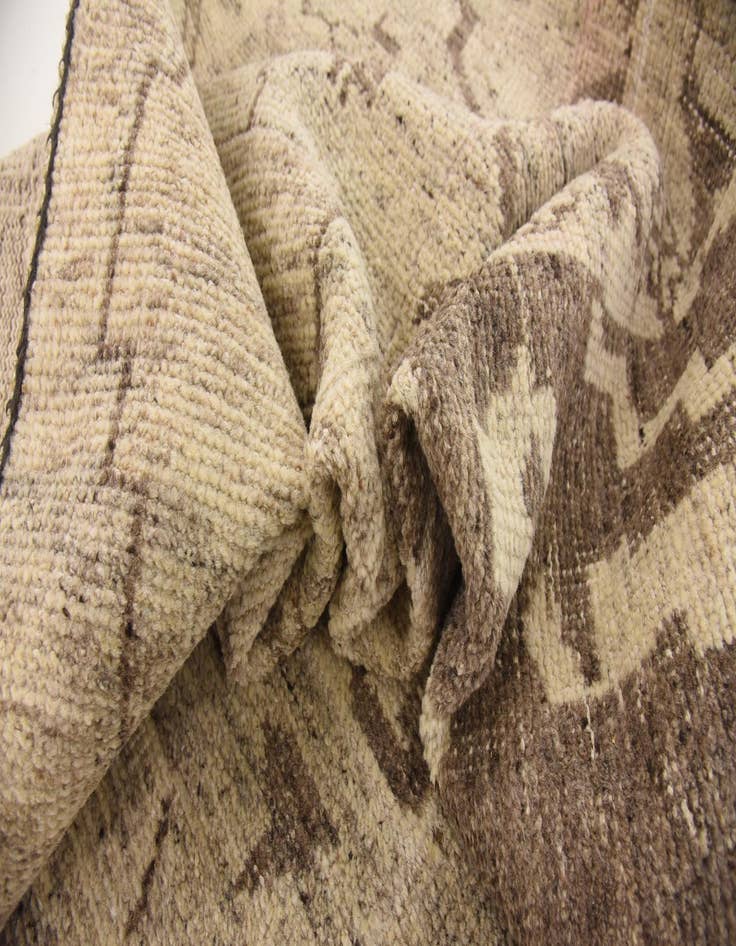 Detail image of 6' 8 x 9' 6  Hand Knotted Patchwork Wool Rug