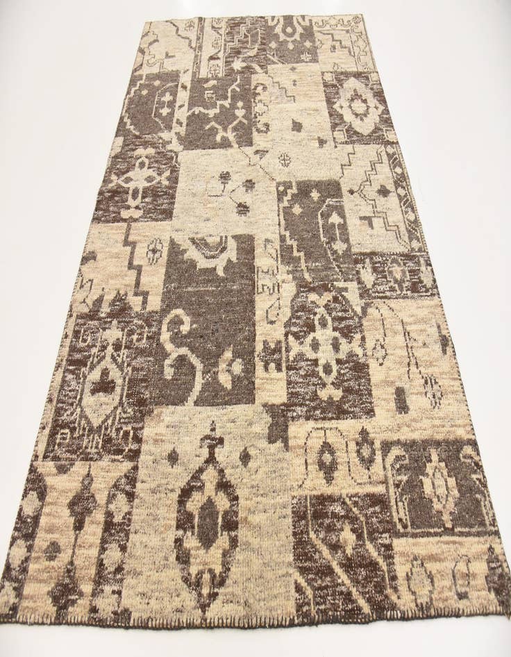 Detail image of 5' 6 x 7' 8  Hand Knotted Patchwork Wool Rug