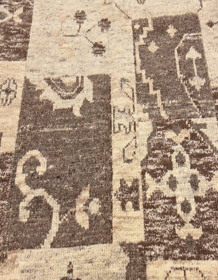 Detail image of 5' 6 x 7' 8  Hand Knotted Patchwork Wool Rug
