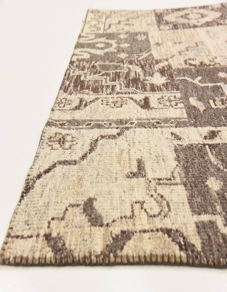 Detail image of 5' 6 x 7' 8  Hand Knotted Patchwork Wool Rug