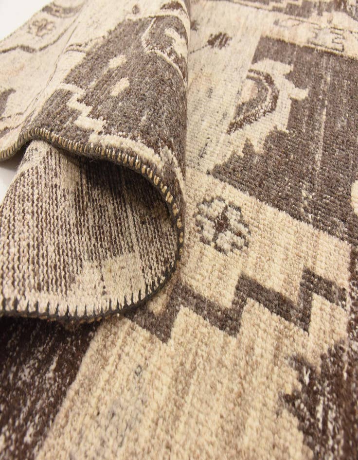 Detail image of 5' 6 x 7' 8  Hand Knotted Patchwork Wool Rug