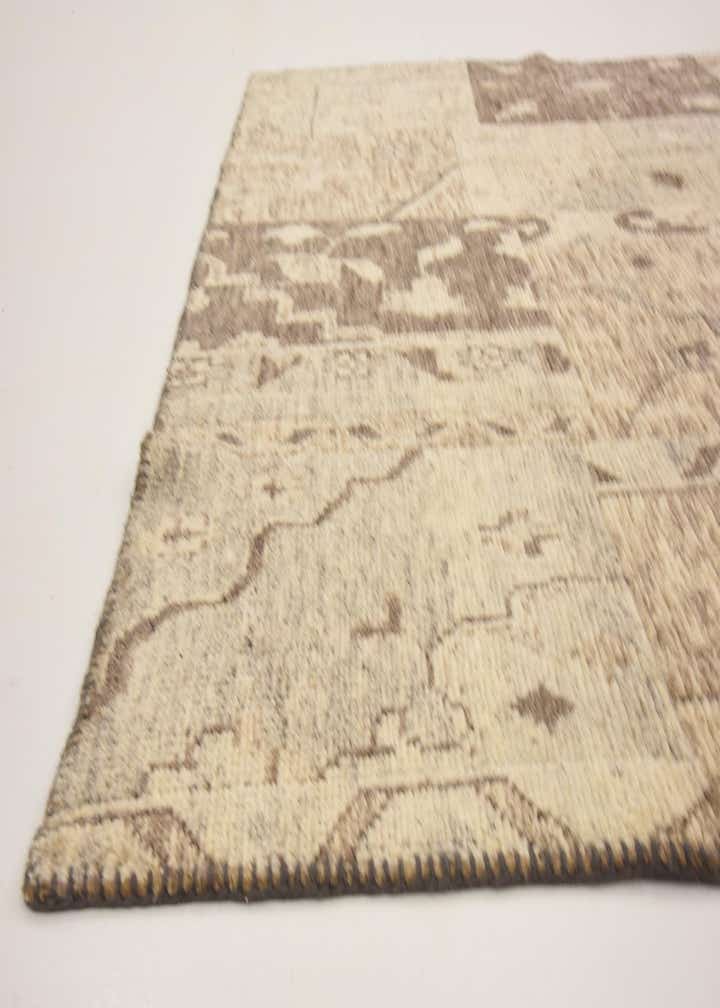 6' 5 x 9' 9 Hand Knotted Patchwork Wool Rug