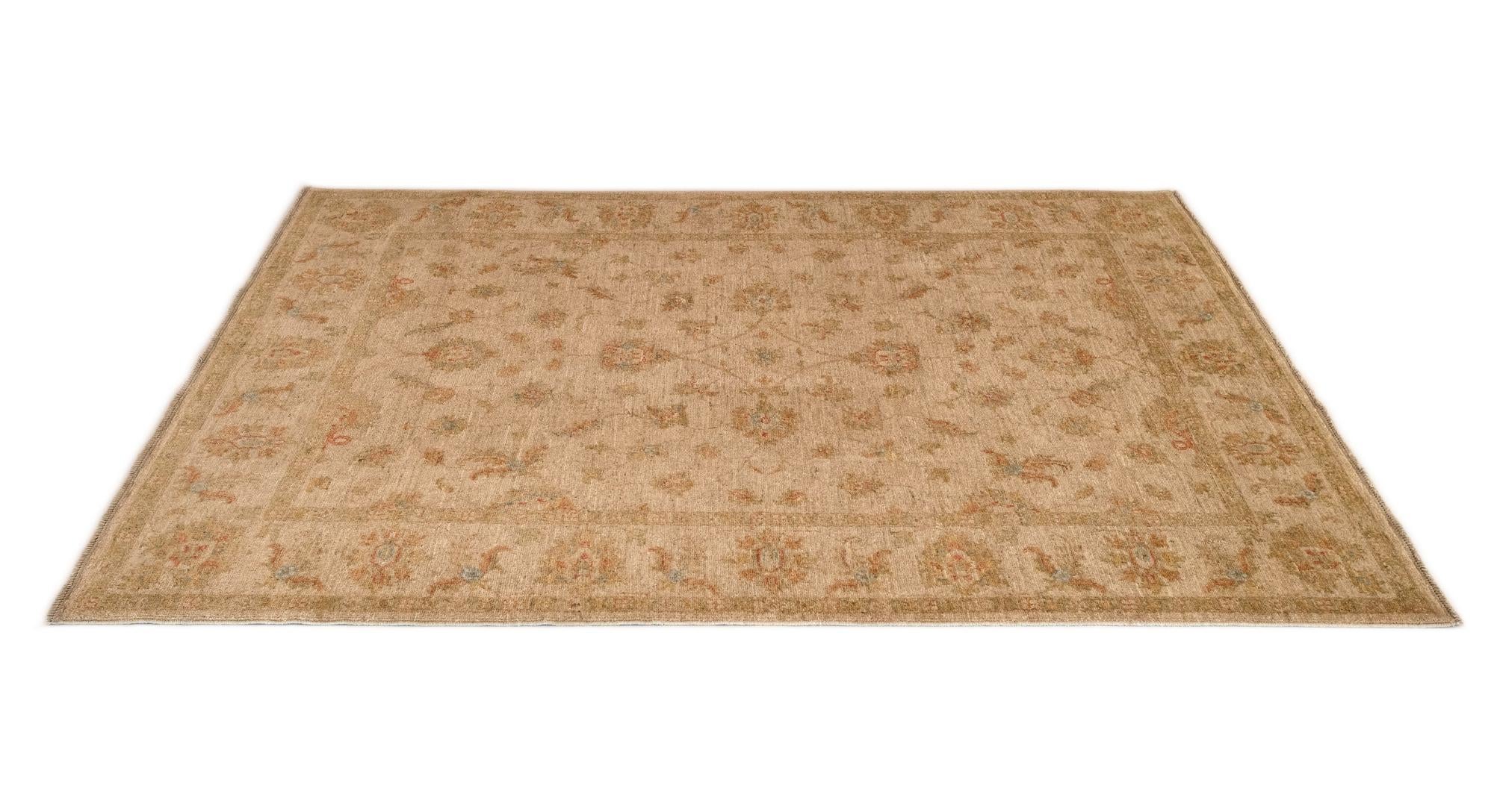 5' x 6' 6 Peshawar Ziegler Wool Rug