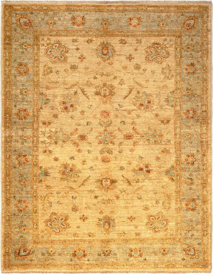 Detail image of 4' 1 x 6' Peshawar Ziegler Wool Rug
