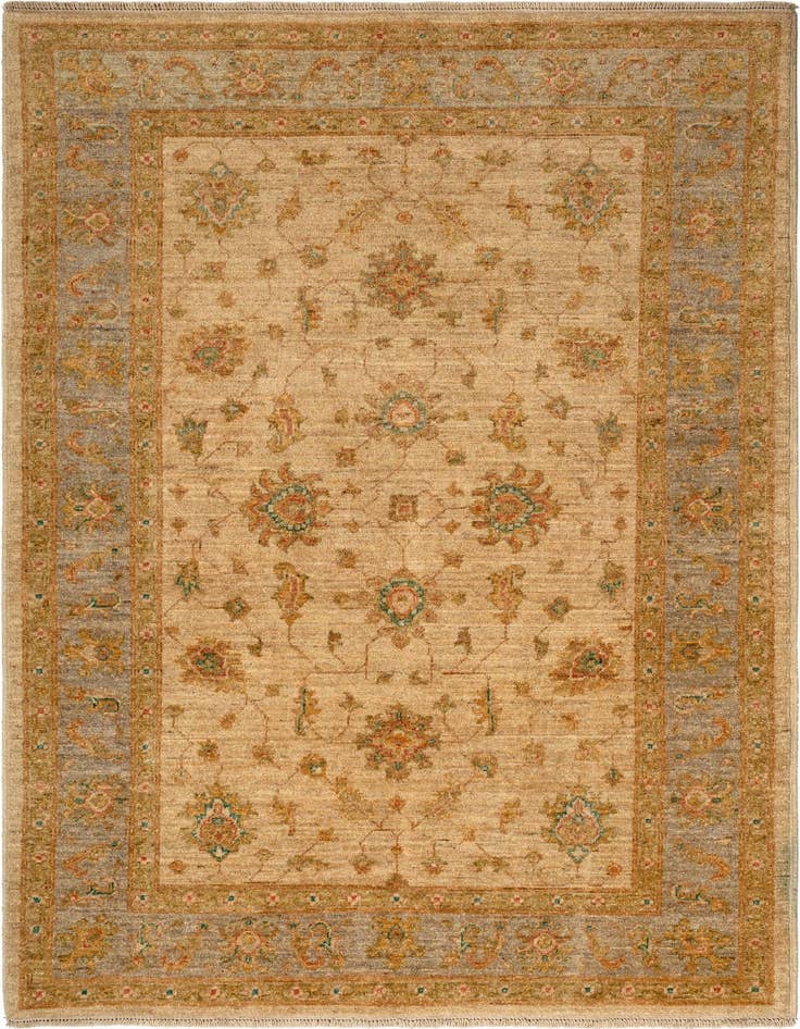 Detail image of 4' x 5' 9 Peshawar Ziegler Wool Rug