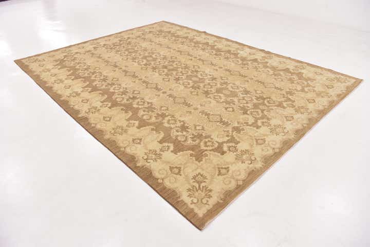 9' 2 x 12' Hand Knotted Peshawar Ziegler Rug