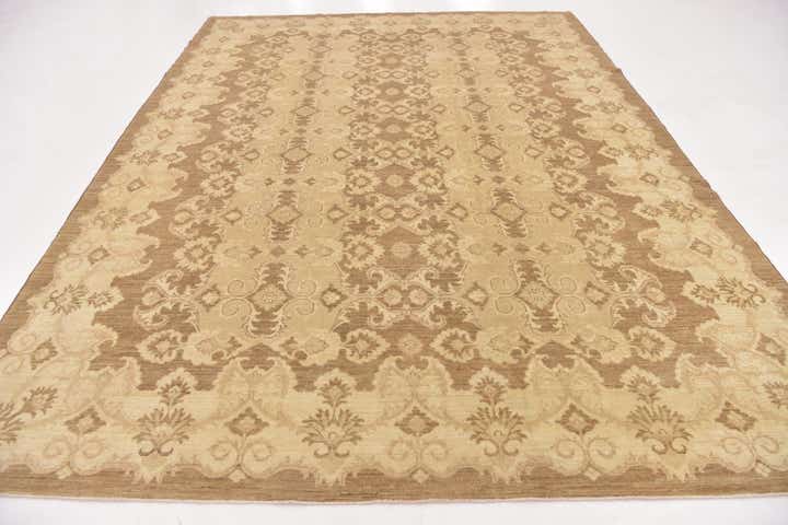 9' 2 x 12' Hand Knotted Peshawar Ziegler Rug