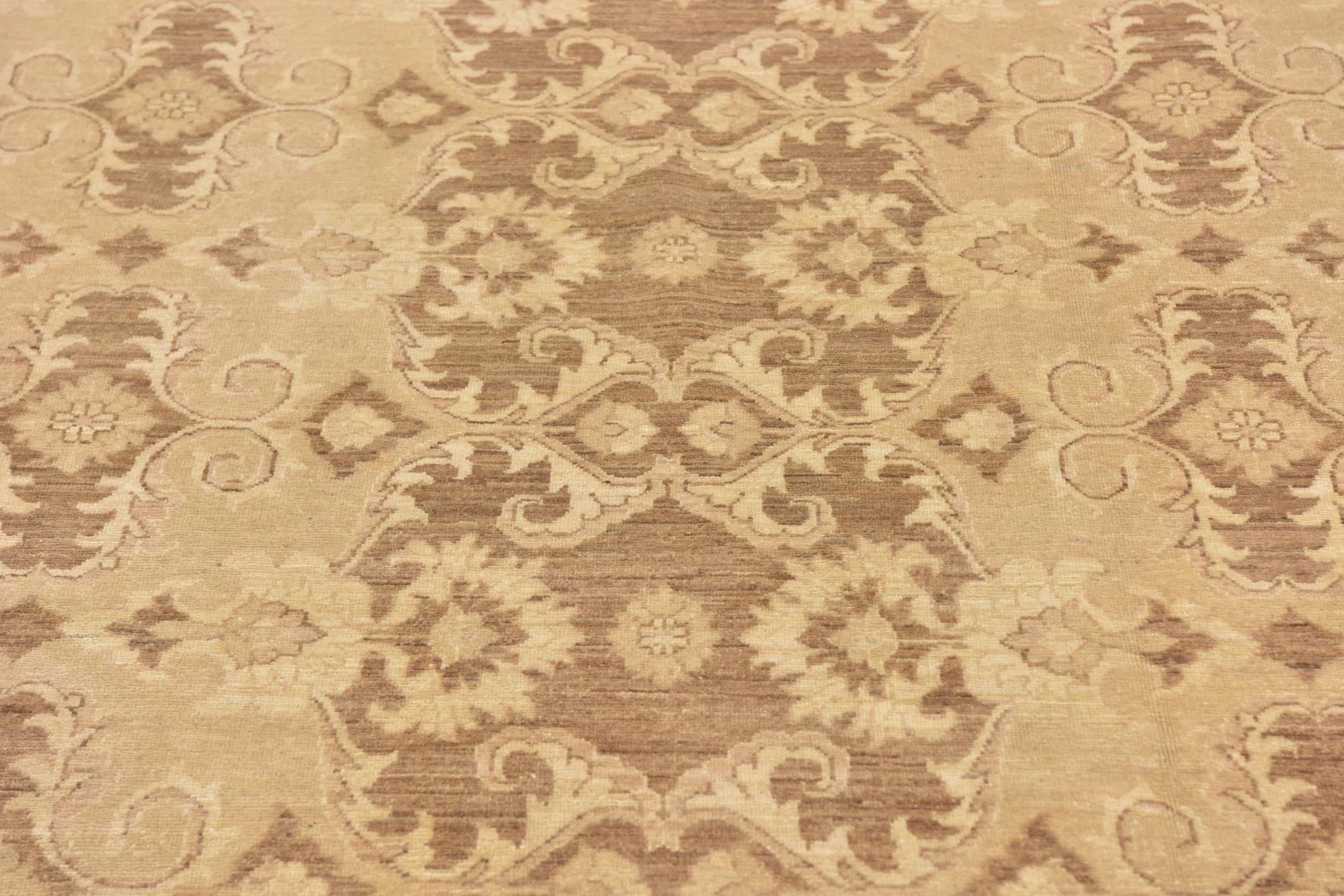 9' 2 x 12' Hand Knotted Peshawar Ziegler Rug