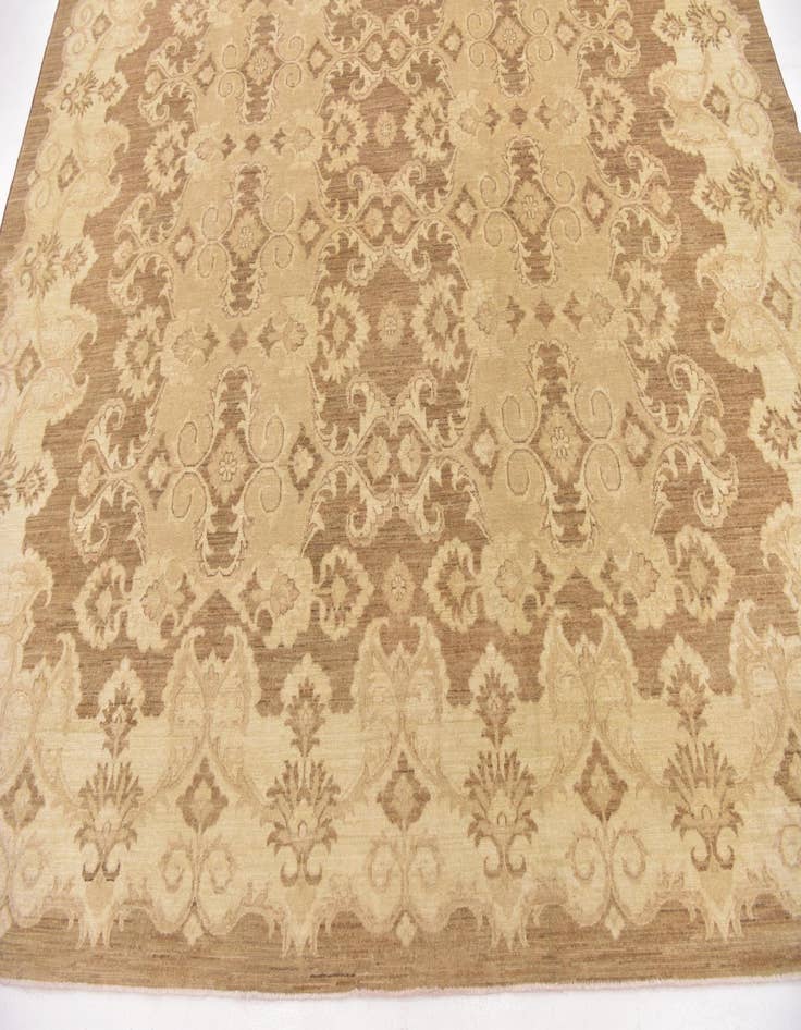 Detail image of 9' 2 x 12'  Hand Knotted Peshawar Ziegler Rug