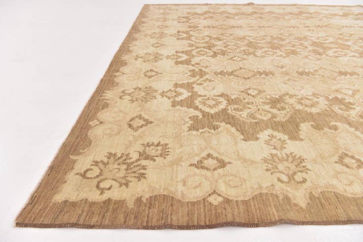 Detail image of 9' 2 x 12' Hand Knotted Peshawar Ziegler Rug