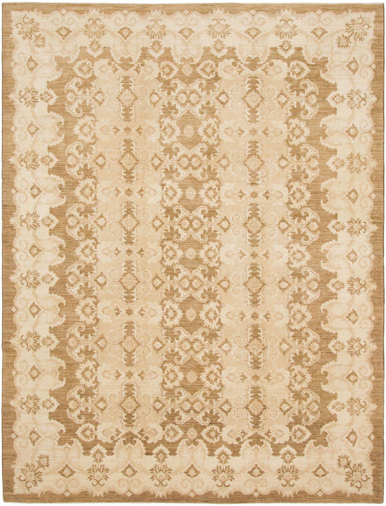 9' 2 x 12' Hand Knotted Peshawar Ziegler Rug