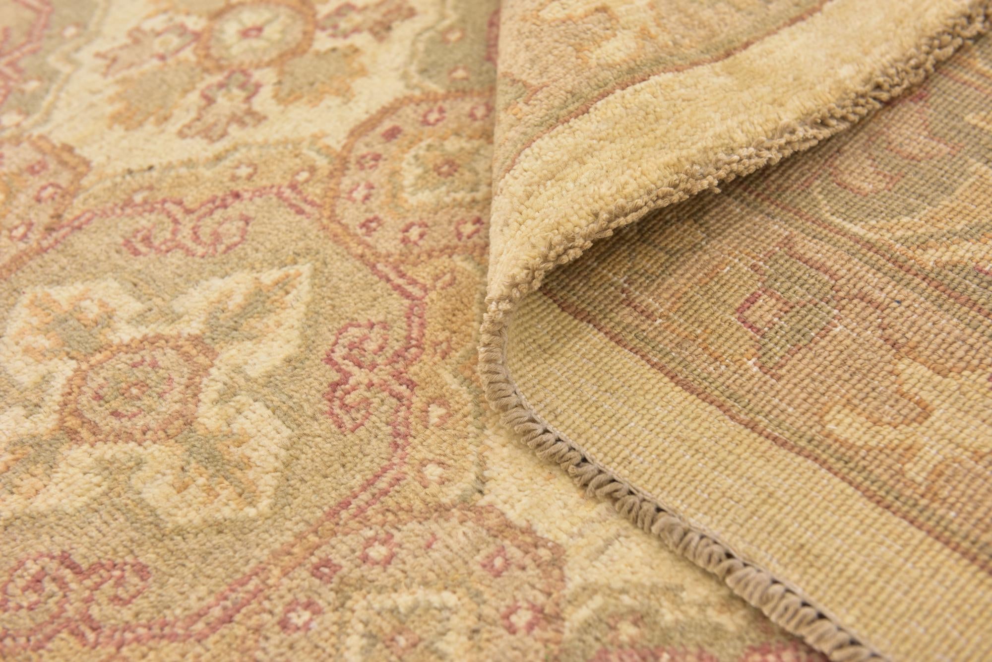 16' 6 x 25' 2 Hand Knotted Peshawar Ziegler Rug