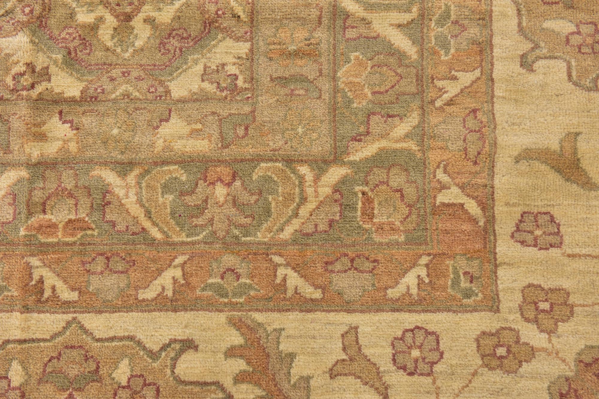 16' 6 x 25' 2 Hand Knotted Peshawar Ziegler Rug