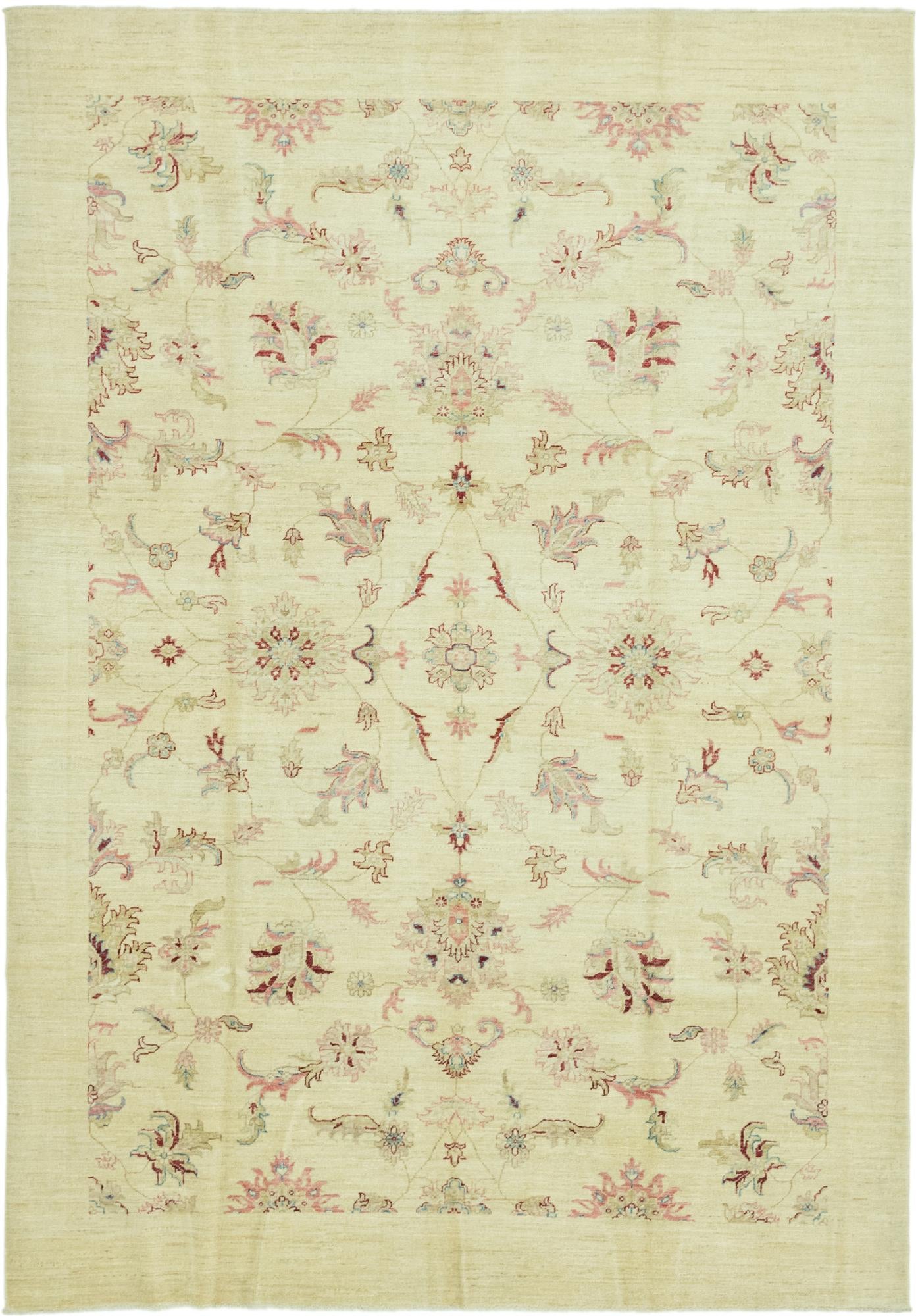 6' x 9' 4 Hand Knotted Peshawar Ziegler Rug