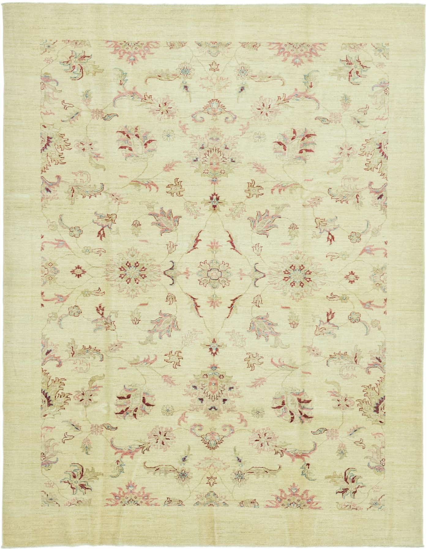 6' x 9' 4 Hand Knotted Peshawar Ziegler Rug