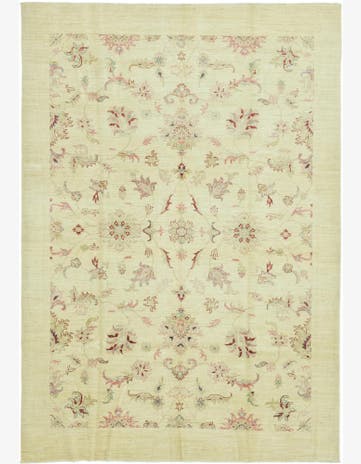 6' x 9' 4 Hand Knotted Peshawar Ziegler Rug