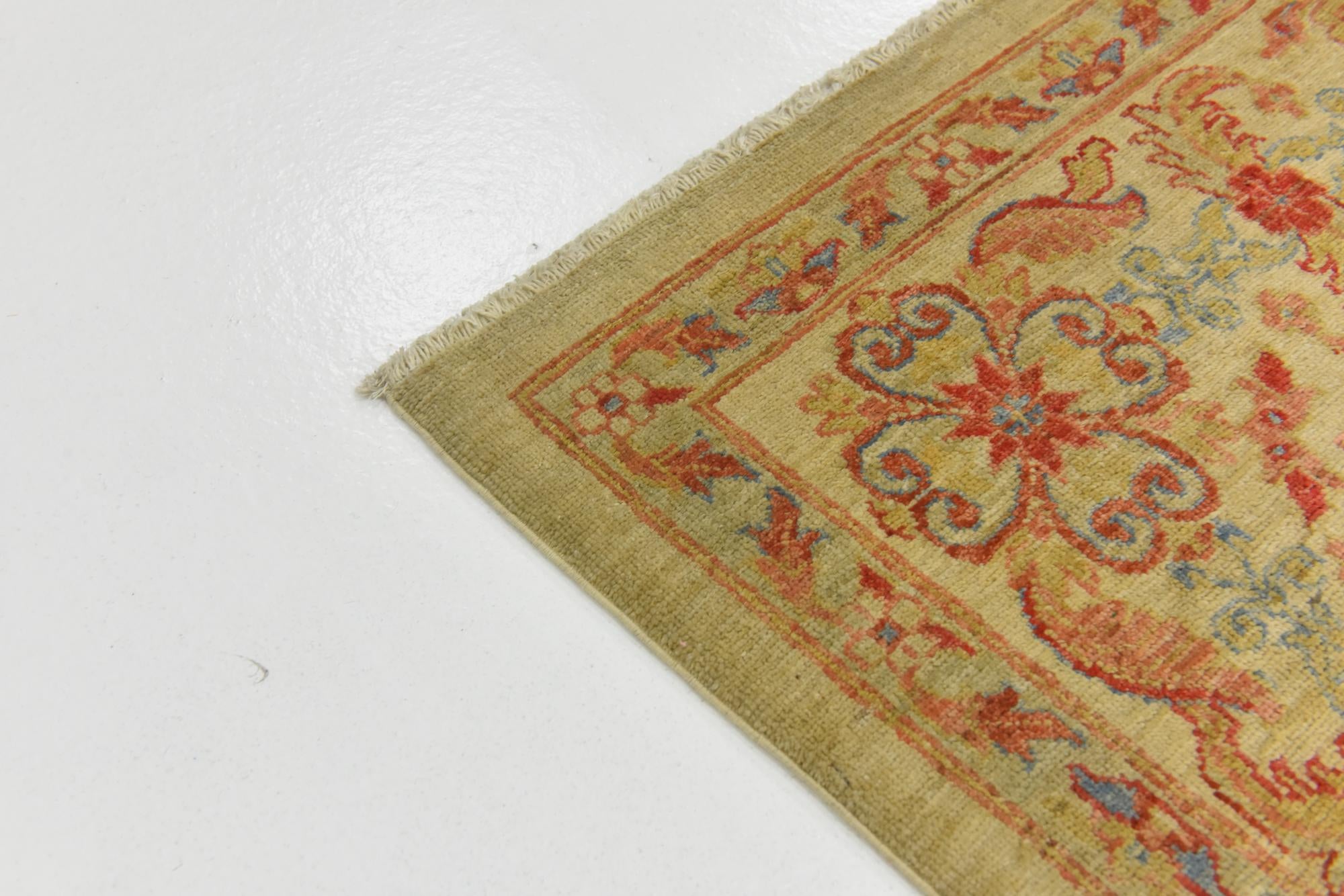 6' 9 x 9' 10 Hand Knotted Peshawar Ziegler Rug