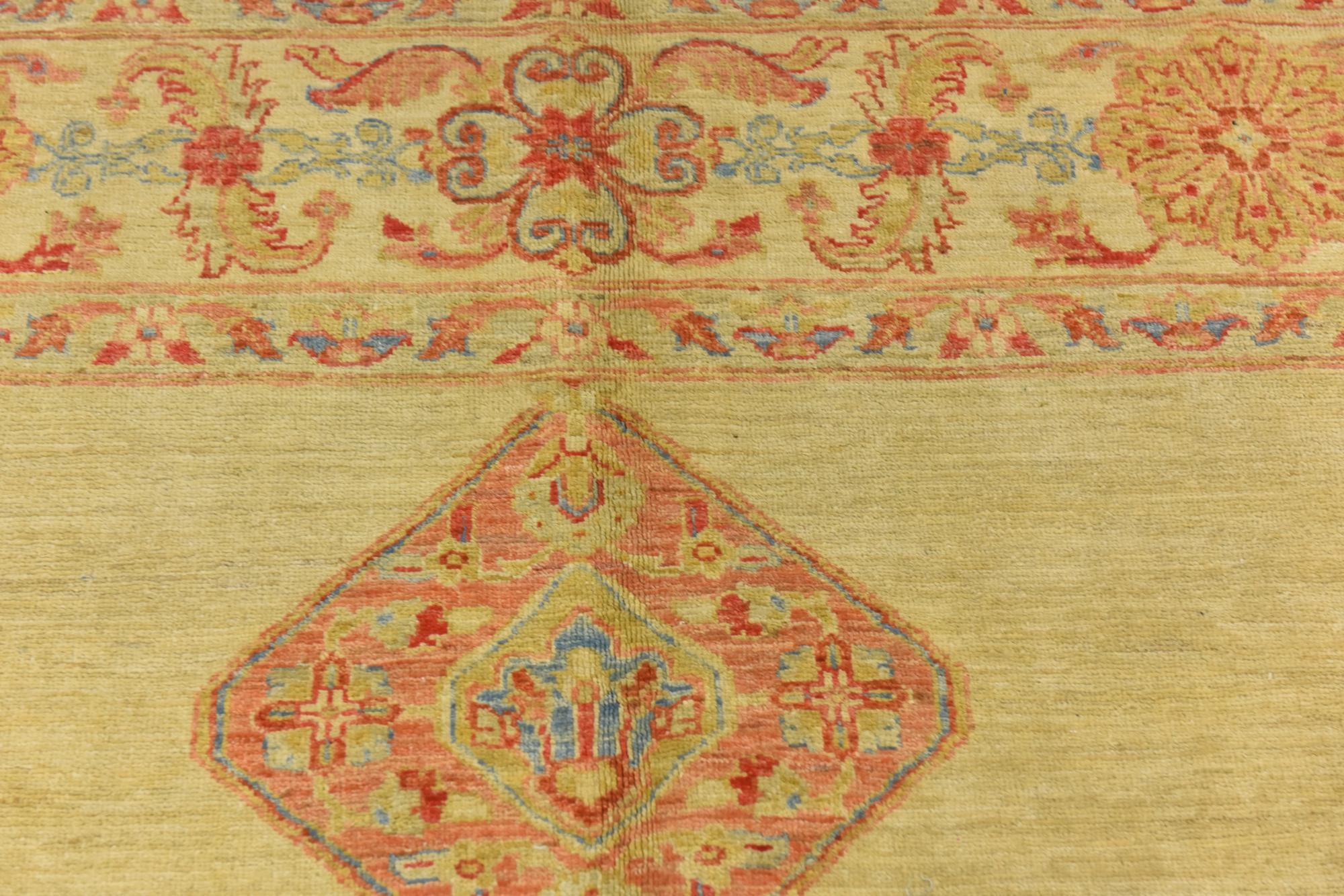 6' 9 x 9' 10 Hand Knotted Peshawar Ziegler Rug