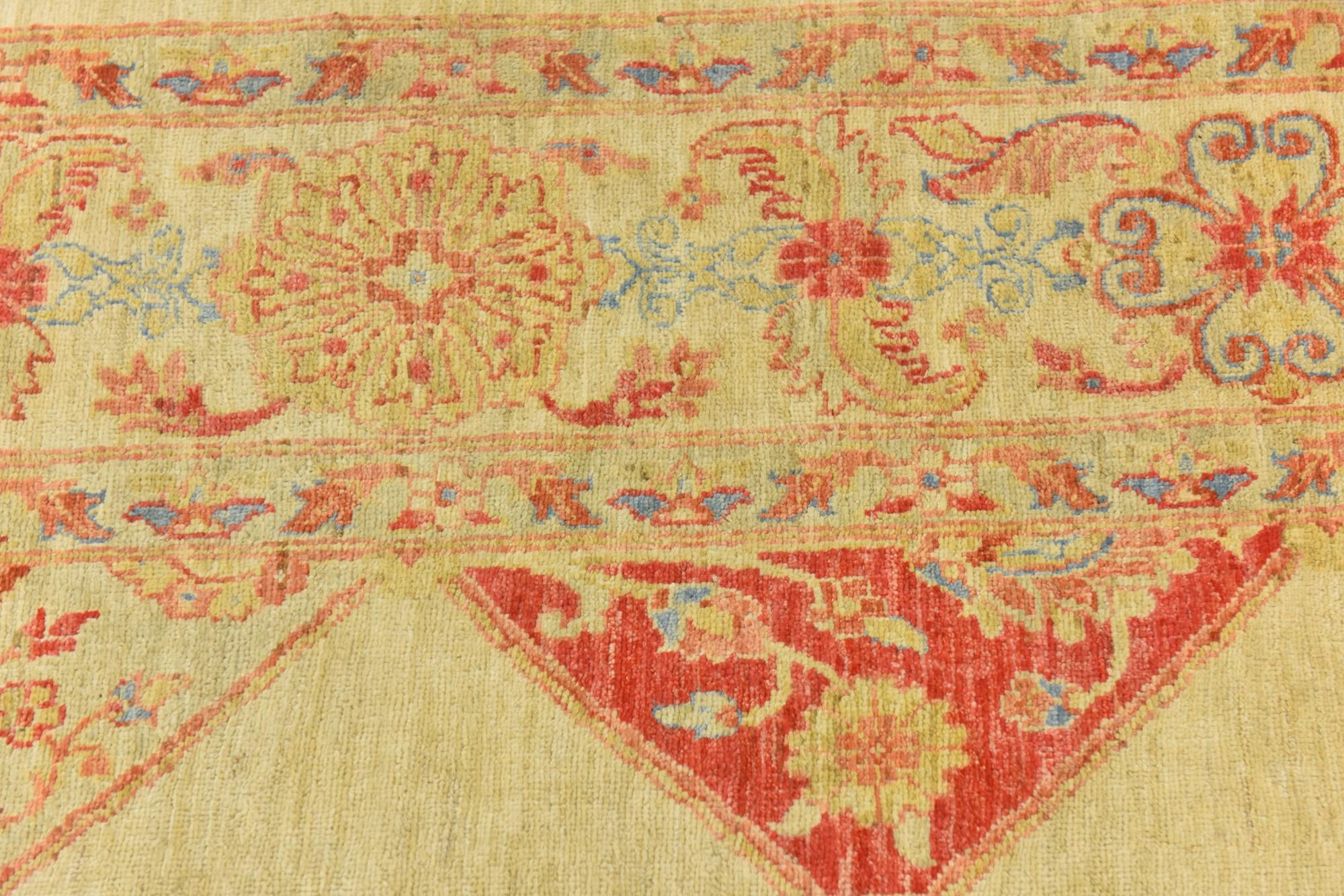 6' 9 x 9' 10 Hand Knotted Peshawar Ziegler Rug