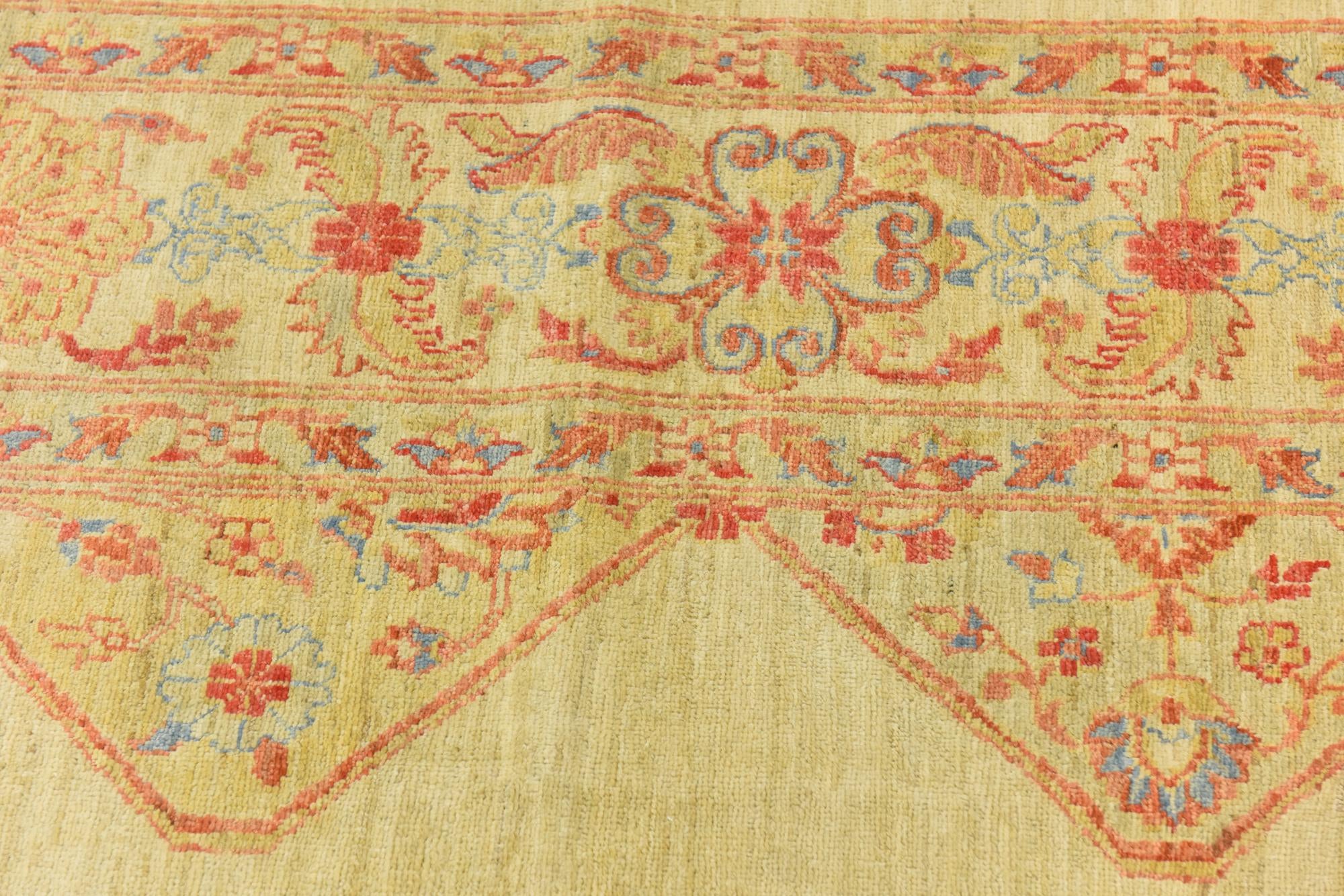 6' 9 x 9' 10 Hand Knotted Peshawar Ziegler Rug
