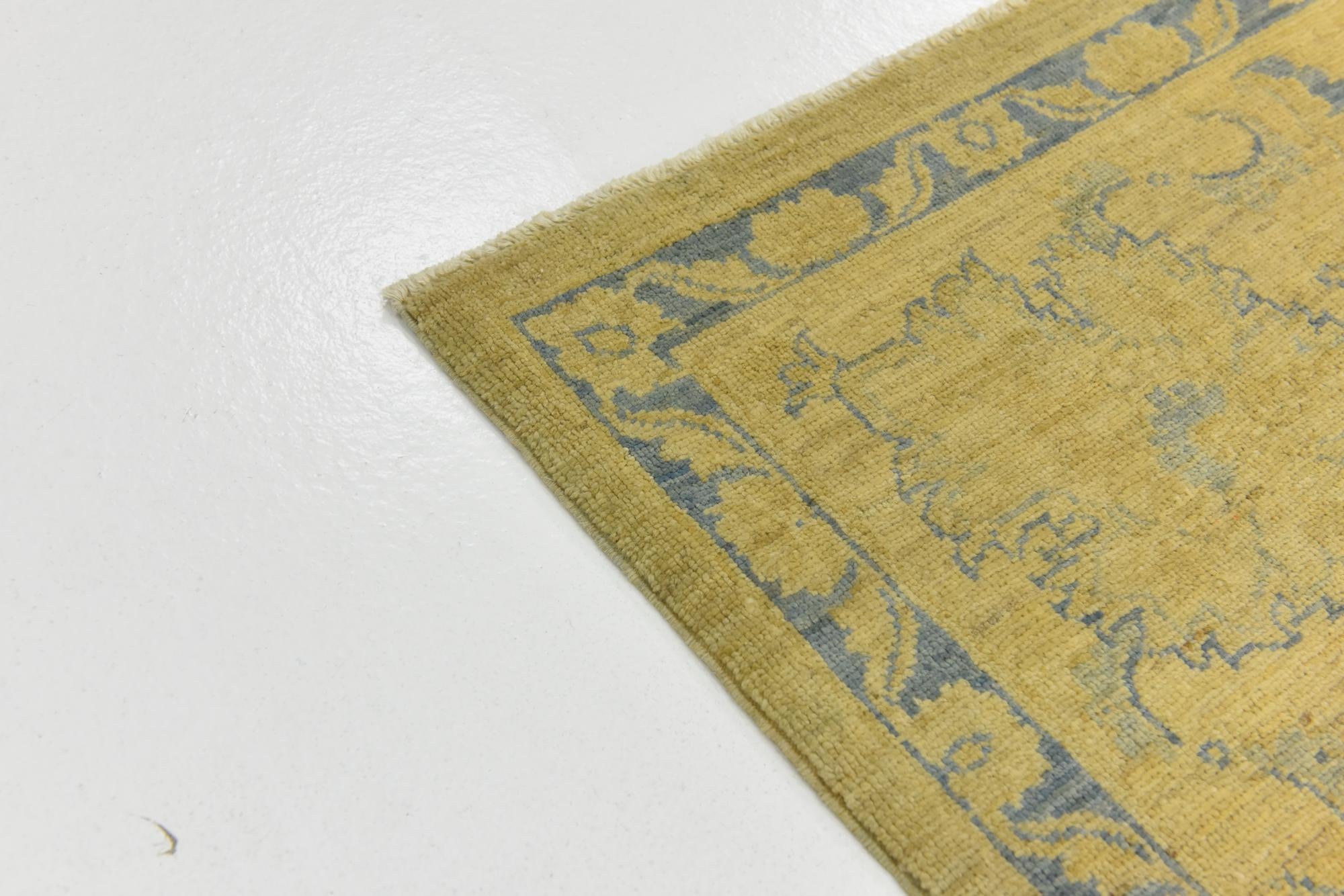 9' 2 x 11' 6 Hand Knotted Peshawar Ziegler Rug