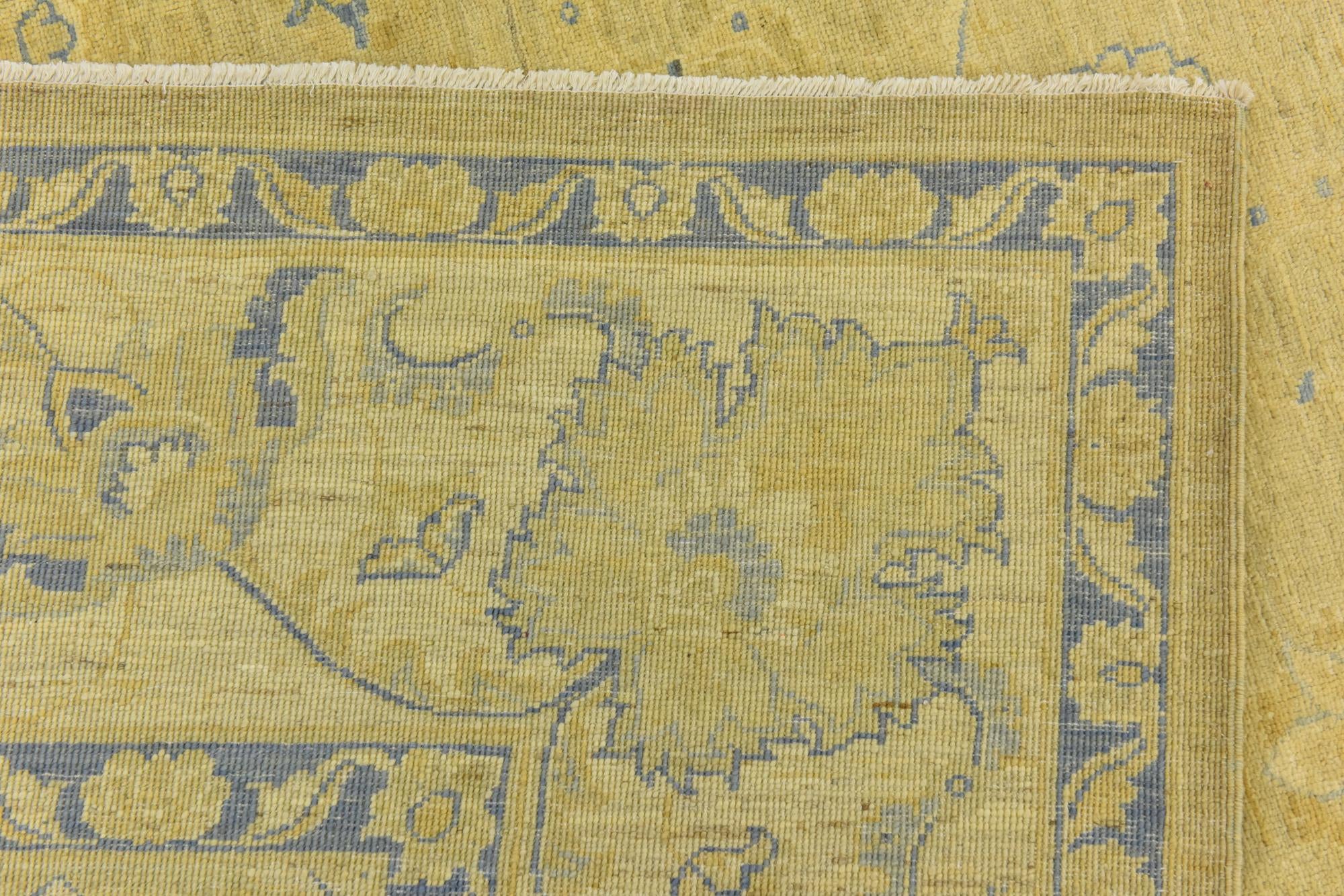 9' 2 x 11' 6 Hand Knotted Peshawar Ziegler Rug