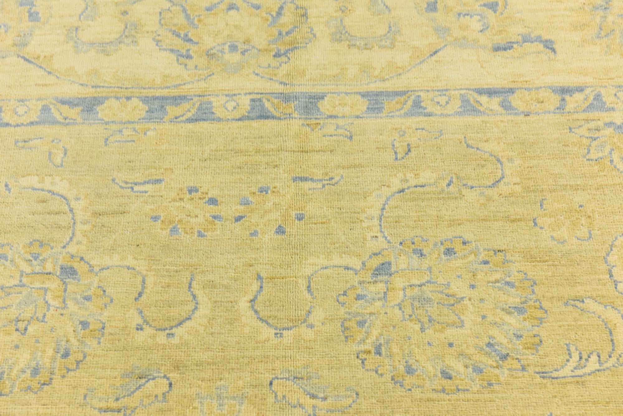 9' 2 x 11' 6 Hand Knotted Peshawar Ziegler Rug