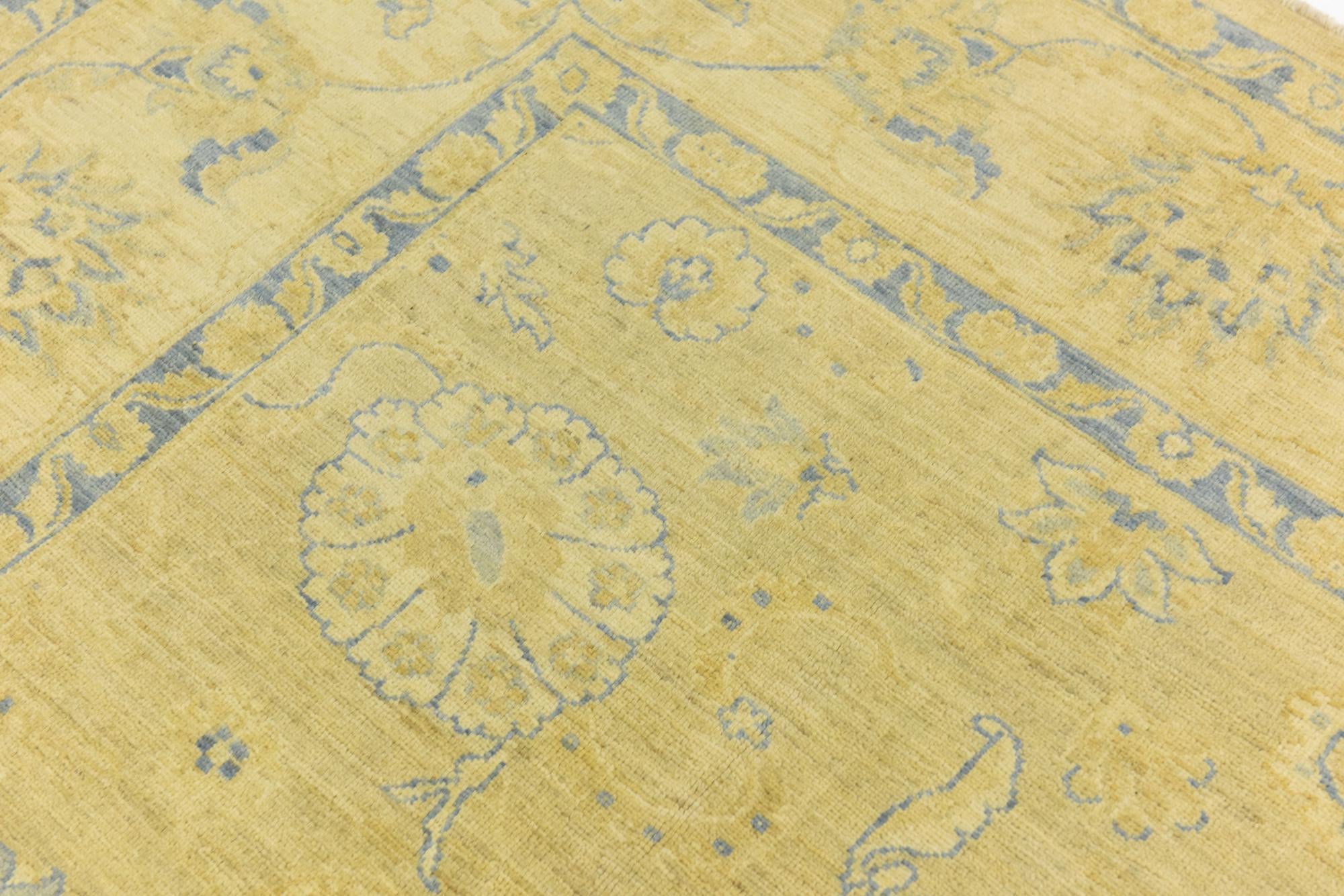 9' 2 x 11' 6 Hand Knotted Peshawar Ziegler Rug