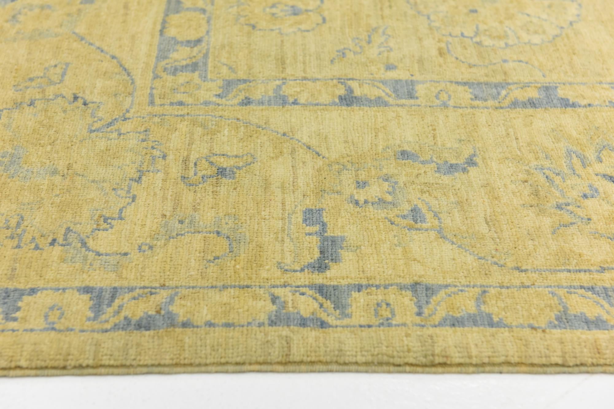 9' 2 x 11' 6 Hand Knotted Peshawar Ziegler Rug