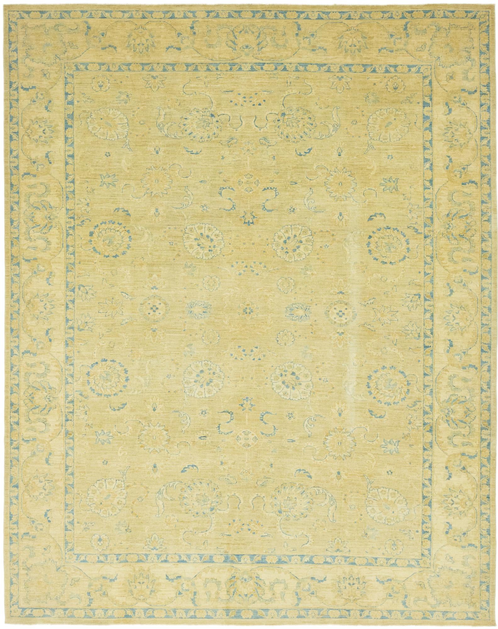 9' 2 x 11' 6 Hand Knotted Peshawar Ziegler Rug