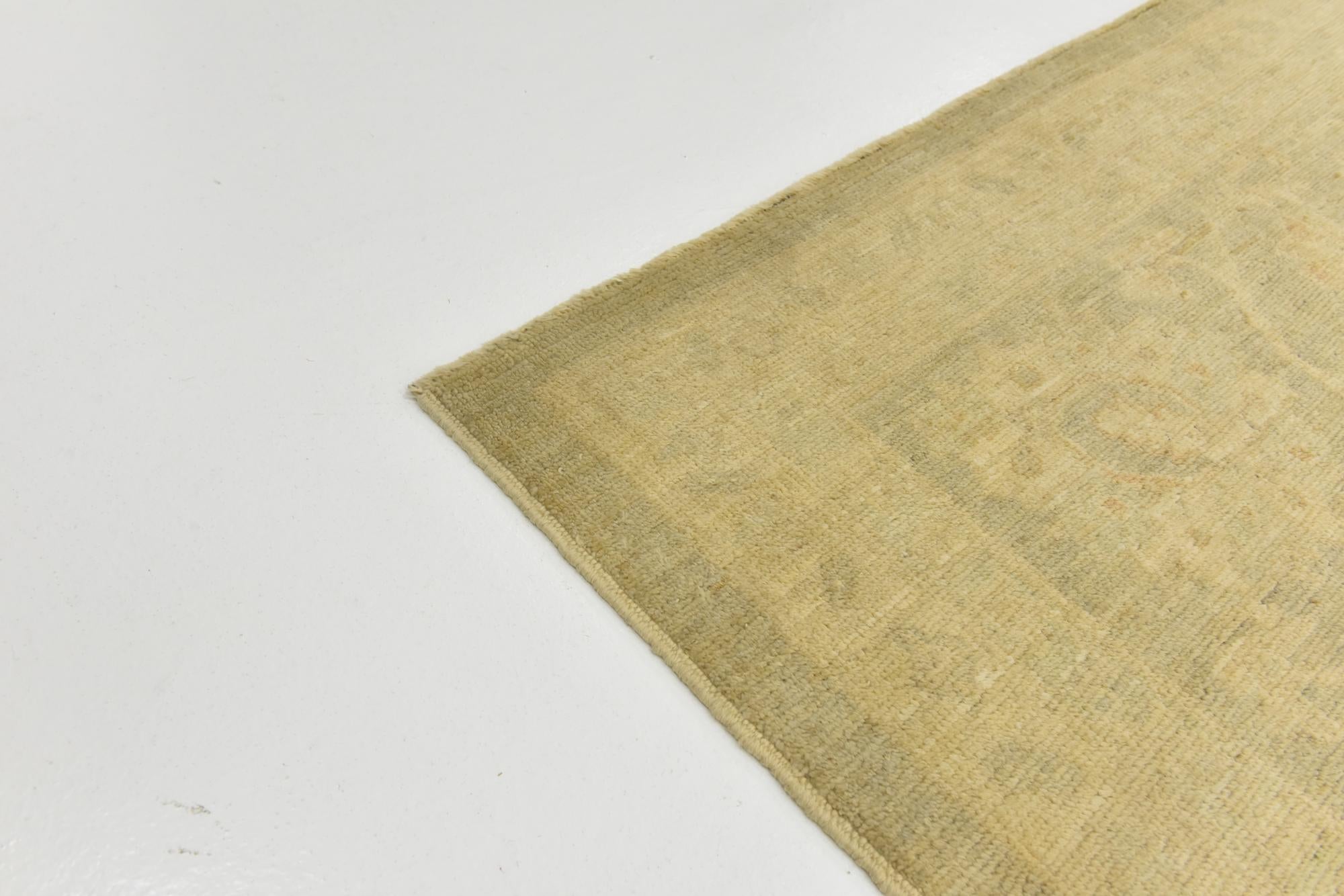 10' 3 x 13' 9 Hand Knotted Peshawar Ziegler Wool Rug
