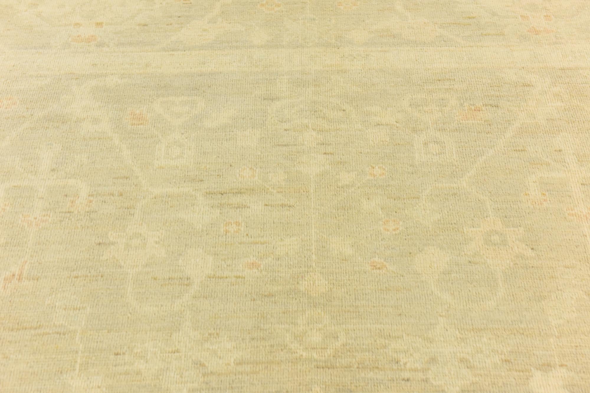 10' 3 x 13' 9 Hand Knotted Peshawar Ziegler Wool Rug