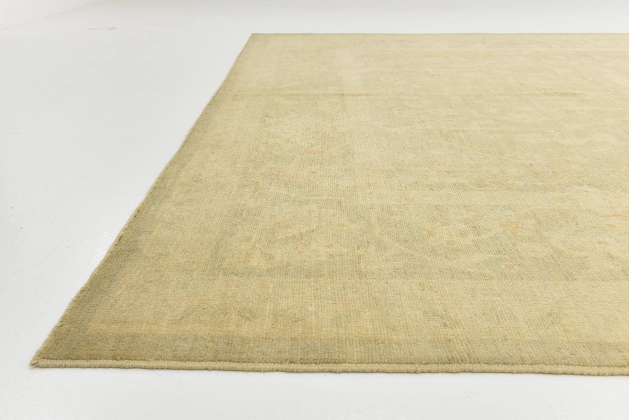 10' 3 x 13' 9 Hand Knotted Peshawar Ziegler Wool Rug